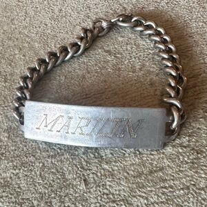 Coro Vintage 1940s “Marion” ID bracelet